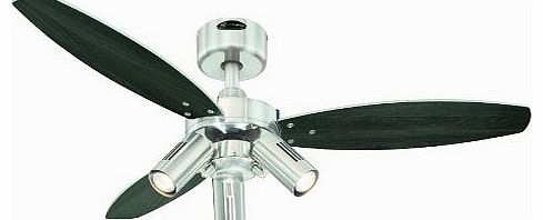 Westinghouse Jet Plus 105 cm/ 42-inches Ceiling Fans, Brushed Nickel-Wengue/ Silver