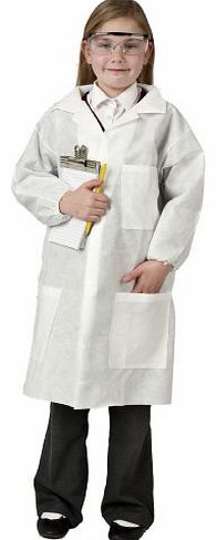 Wetplay Kids White Antistatic Lab Coat Doctors Science Boys Girls Childrens Childs (8-9 Years)