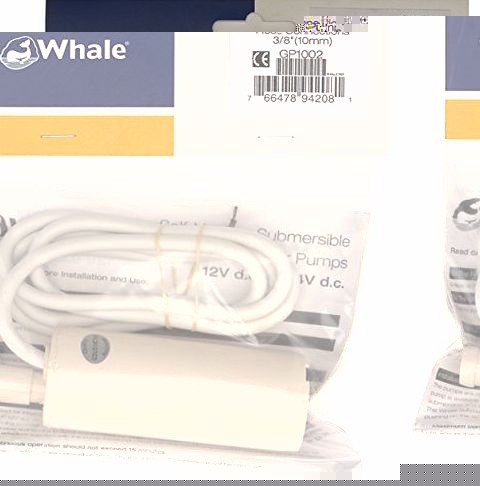 Whale Standard 12V Submersible Electric Pump - White, 10 Litres