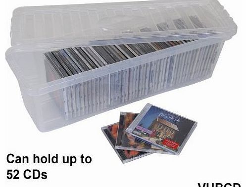 Whatmore Clear CD Storage Box to Hold 52 CDs