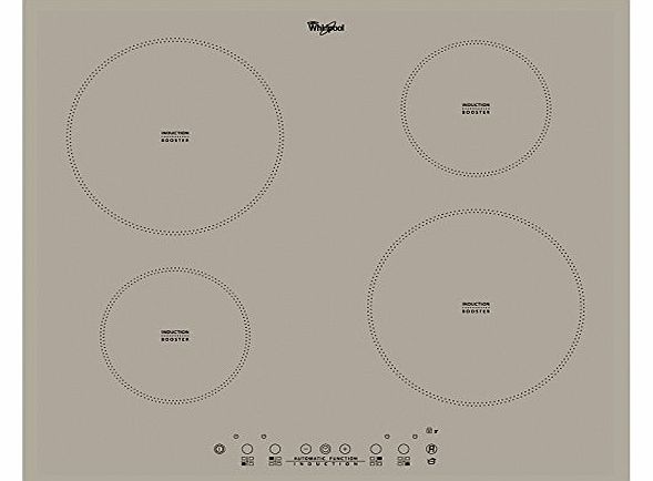 Whirlpool ACM 804 BA/S Built-In Electric Hob with New 4 Zones and 9 Power Levels, Silver