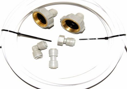 Whirlpool Fridge Freezer American Type, Water Inlet Supply Hose Kit, Food Safe 6m Pipe, Speedfit Connections
