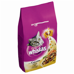 Whiskas Adult Complete Cat Food with Chicken and#38; Vegetables 4kg