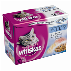 Whiskas Adult Pouch Fishermanand#39;s Choice Cat Food 100gm 12 Pack