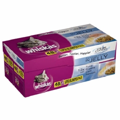 Whiskas Adult Pouch Fishermanand#39;s Choice Cat Food 100gm 48 Pack