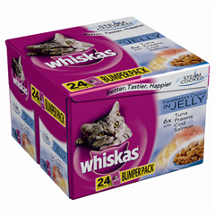 Whiskas Adult Pouch Fishermanand#39;s Choice Select Cat Food 100gm 24 Pack