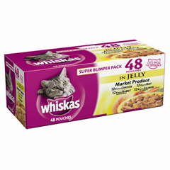 Whiskas Adult Pouch Market Produce Cat Food 100gm 48 Pack