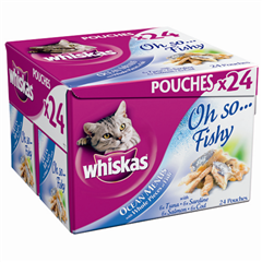 Whiskas Adult Pouch Oh So Fishy Ocean Select Cat Food 85gm 24 Pack