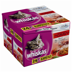 Whiskas Adult Pouch Traditional Gravy Select Cat Food 100gm 24 Pack
