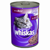 whiskas cat food Chunks in Jelly Beef 390g Pack of 12
