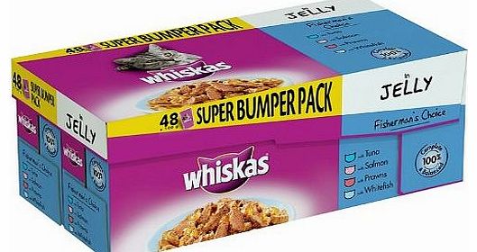 Whiskas Fishermans Choice in Jelly Pouches 48 x 100 g