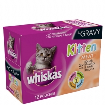 Whiskas Kitten Cat Food Pouch In Gravy 100G X 12