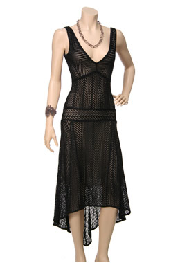 Black Crochet Dress by White by Sabatini