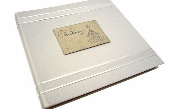 WHITE COTTON CARDS  Christening Church Photo Album (Large)