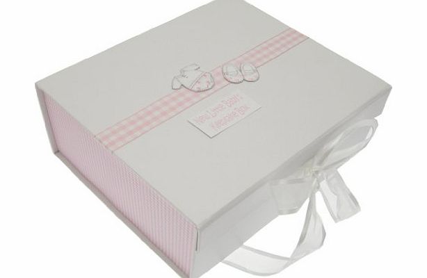 WHITE COTTON CARDS  New Clothes Baby Girl A5 Keepsake Box