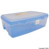 Whitefurze Clear Blue Allstore Box With Lid 6Ltr