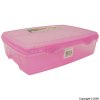 Whitefurze Pink Clear Allstore Box With Lid 3Ltr