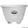 Whitefurze Venetian White Round Planter With