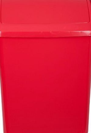Whitefurze  KITCHEN LARGE 50 LITRE RED PLASTIC SWING TOP BIN