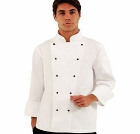 Whites Chefs Apparel Whites Chicago Long Sleeve Chef Jacket - White - Size: Large. Polycotton.