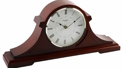 WIDDOP AND BINGHAM Large 39cm Dark Wood Napoleon Mantel Clock