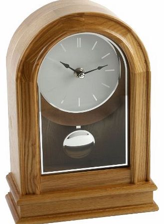 Widdop Bingham ARCHED LIGHT OAK FINISH PENDULUM MANTEL CLOCK BATON DIAL 25X17X8CM W2608OAK