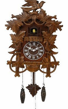 Widdop Bingham Qtz Cuckoo Clock - Wooden with Balcony