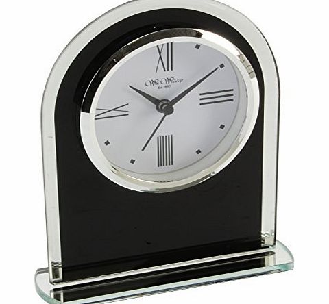 Widdop Bingham Wm.Widdop Black amp; Clear Arched Mantel Clock
