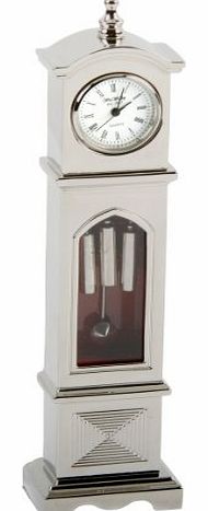 Widdop Silverplated Grandfather Clock - Miniature Clock