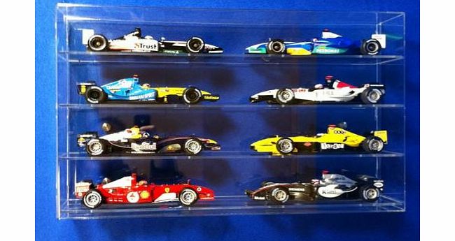 Widdowsons Display Cases 1:18 Scale Car Wall Display Case for 8 Formula One Cars