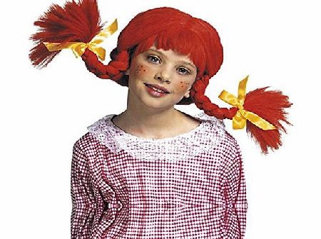 WIDMANN Girls Naughty Girl Child withBendable Plaits Wig for Hair Accessory Fancy Dress