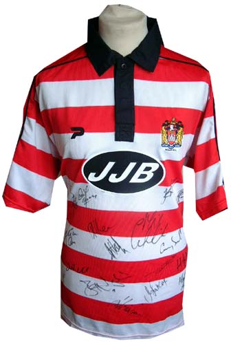 Wigan fully signed shirt