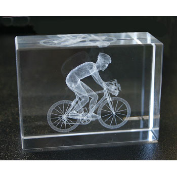Wiggle Glass Crystal Cyclist