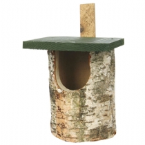 C J Wild Bird Foods Birch Log Nest Box Open Single