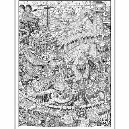 wildergorn  Color-In Posters - The Gong Wizards - GIANT coloring poster 27 x 40 inches