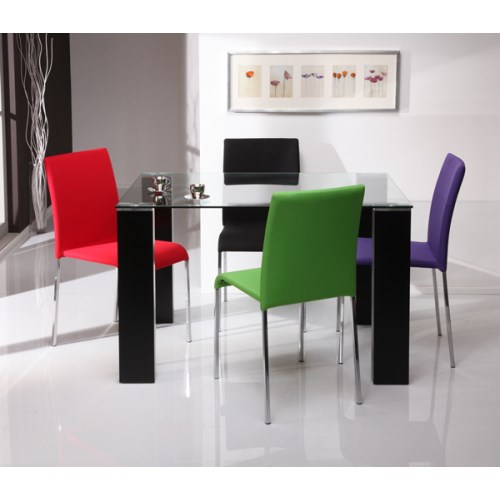 Wilkinson Furniture Espirit Glass Top Dining Table