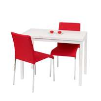 Wilkinson Furniture Manitoba Dining Set with Red Chairs