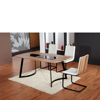 Wilkinson Furniture Sawada Glass Top Dining Table