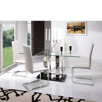 Wilkinson Furniture Shine Large Clear Glass Dining Table
