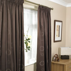 Wilkinson Plus Adelphi Curtains Lined Chocolate 46inx72in