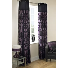Wilkinson Plus Buckingham Eyelet Curtains Lined Aubergine