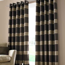 Wilkinson Plus Chicago Eyelet Curtains Lined Chocolate 46inx54in