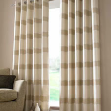 Wilkinson Plus Chicago Eyelet Curtains Lined Oyster 65inx54in