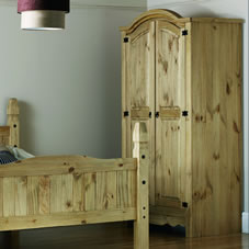 Wilkinson Plus Mexican Wardrobe Arched Chunky Pine