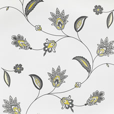 Paisley Wallpaper Yellow 10074