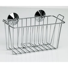 Spin and Secure Shower Basket Chrome Effect