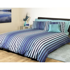 Wilkinson Plus Stripe Duvet Set Blue Kingsize