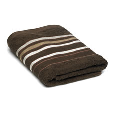 Wilkinson Plus Wilko Bath Towel Stripe Chocolate