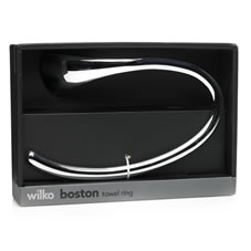 Wilkinson Plus Wilko Boston Towel Ring Chrome Effect