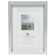 Wilko Chunky Photo Frame Silver Effect 7inx5in